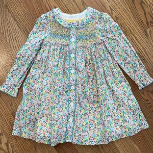 Girls Mini Boden Flower Dress 6-7T
